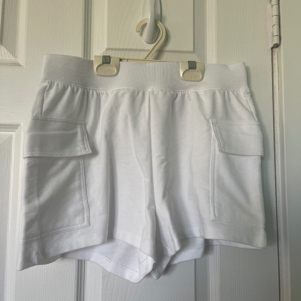 White Cargo Shorts